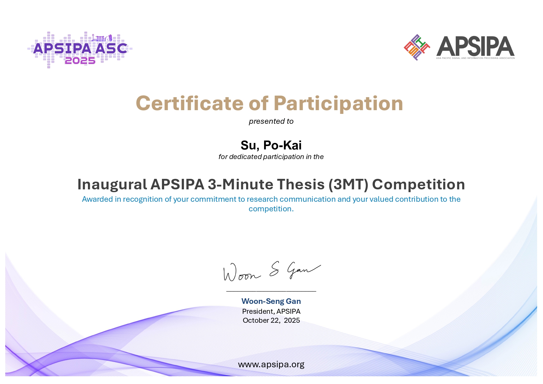 APSIPA 3MT 2025